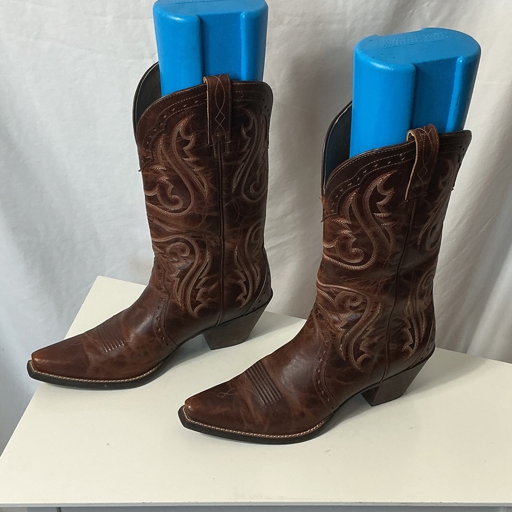 Ariat Dark Brown Leather Cowboy Boots